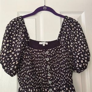 Madewell Midi Puff Sleeve Pioneer Dress